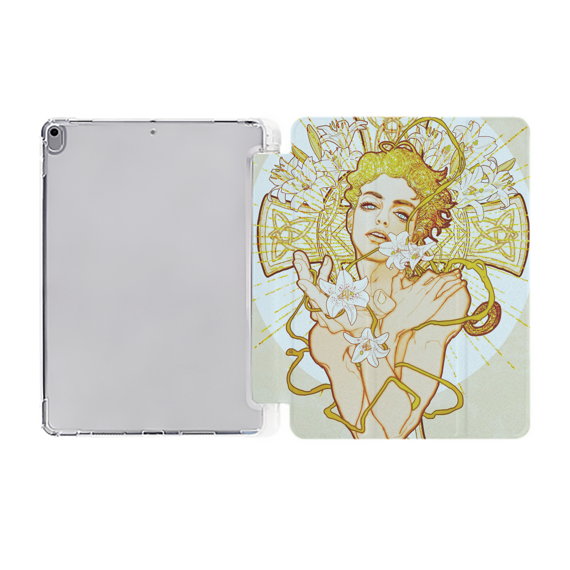 （画像用） ジョジョの奇妙な冒険 JoJo's Bizarre Adventure IPad ケース ペン収納付き 三つ折りスタンド PUレザー×シリコン 対応機種9.5/10.5/10.9インチ